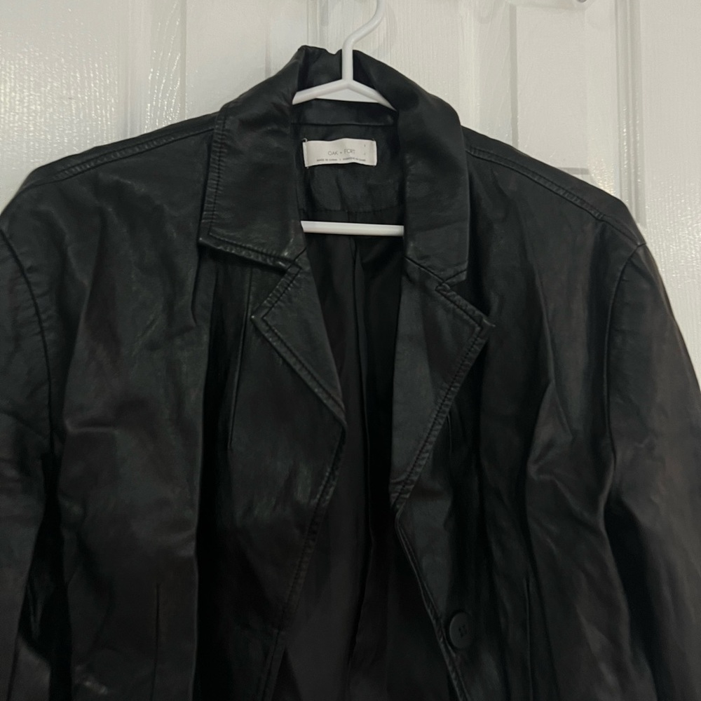 Cropped leather jacket - Picture 4 of 6